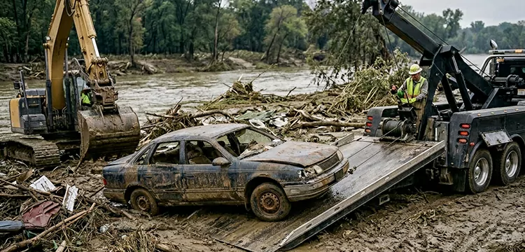 Same Day Flood Damaged Car Pick Up in San Antonio